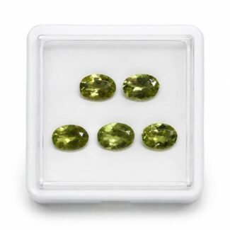 NATURAL PERIDOT   — Calibrated Oval Lot - 7x5mm