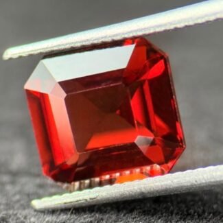 CERTIFIED NATURAL ORANGE PYROPE – ALMANDINE GARNET — 2.94 CT
